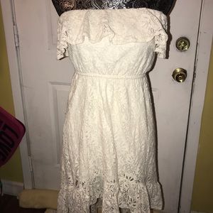 Cute strapless high low dress